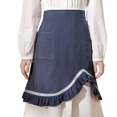 바른리빙 루앙느 허리 카페 공방 주방 바리스타 앞치마, 네이비, 1개