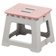 일상도구 접이식 간이 미니 의자 스툴, 핑크, 1개