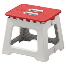 일상도구 접이식 간이 미니 의자 스툴, 레드, 1개