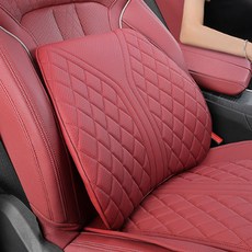 크로니클 전차종 호환 바이버 프리미엄 차량 요추지지대 허리쿠션, 레드, 1개