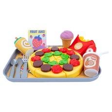 캐스비 플레이 내가담은 피자트레이 소꿉놀이 세트, 혼합색상, 1개