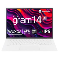 LG전자 2025 그램 AI 14 코어Ultra5 인텔 14세대, 에센스 화이트, 256GB, 16GB, WIN11 Home, 14Z90T-GA5YK