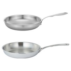 mastercuisine 電磁爐不鏽鋼平底鍋2件組, 銀色, 平底鍋 28cm + 平底鍋 30cm, 1套