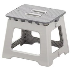 일상도구 접이식 간이 미니 의자 스툴, 그레이, 1개