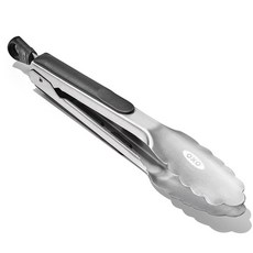 OXO 好好握 不鏽鋼餐夾 9吋, 1個, 銀色