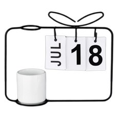 Ilsangsokbanzzak 室內陶瓷花瓶+卡片日曆組, 1套, 黑色