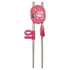 KU.KU Duckbill 酷咕鴨 不鏽鋼學習筷 KU3039-002, 粉色, 1個