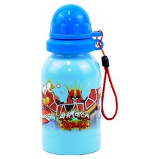 kitchen U 金剛戰士不鏽鋼水壺, 1個, 藍色, 400ml