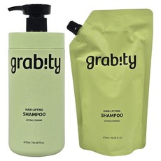 grabity 強效豐盈洗髮精 正裝 475ml + 補充包 475ml 套組, 950L, 1組