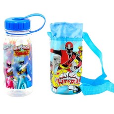 kitchen U 金剛戰士 Tritan 水壺 500ml + 水壺袋套組, 1套, 藍色