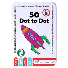 the purple cow Brain Teasers IQ系列 連點成線 5歲以上 單人便攜式桌遊, 1個, 混合色