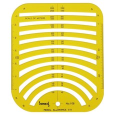 산키스 템플레이트 아크정규 템플릿 제도 모형자, NO 108, 1개