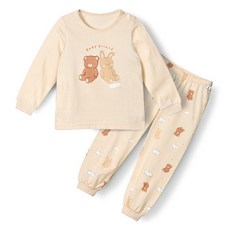 unifriend 兒童用 Good Friends 有機單面九分棉質內衣褲套裝