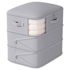 小麥購物 大容量可透視真空壓縮收納袋 L1442 灰色 3層, 1個, 1個裝