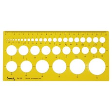 산키스 템플레이트 원형정규 템플릿 제도 모형자, NO 101, 1개