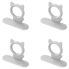 THE ZAKKA Neko 黏貼式矽膠馬桶蓋把手 4入, 白色