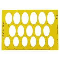 산키스 템플레이트 대형타원 템플릿 제도 모형자, 1개, NO 612