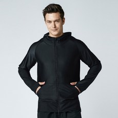 tesla 男款連帽拉鍊防曬衣 TM-MSZ05 ZZBLK