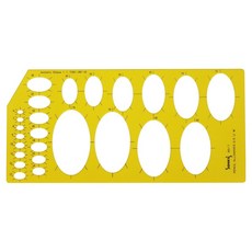 산키스 템플레이트 타원형판 템플릿 제도 모형자, NO 8017, 1개