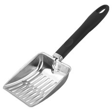 PASTEL PET 貓用簡約不鏽鋼貓砂鏟, 銀色, 1個