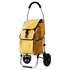 히키스 지인이 3단 접이식 구루마 살림 장바구니 핸드 캐리어 캠핑카트, 옐로우, 1개