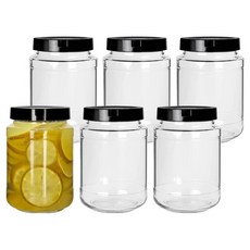 경성 원형 유리병, 500ml, 6개