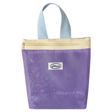 히소큐트 더자카 컬러풀 메쉬 목욕가방, 퍼플