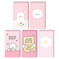 DONNAANDFRIENDS 小確幸迷你卡片 粉紅色 5款 x 20張 套組, C款, 1套