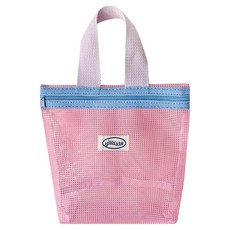 히소큐트 더자카 컬러풀 메쉬 목욕가방, 핑크