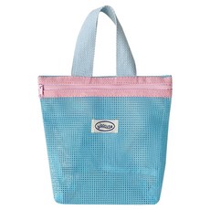 히소큐트 더자카 컬러풀 메쉬 목욕가방, 블루