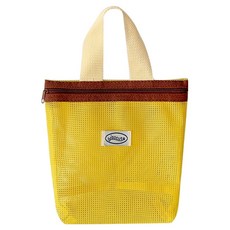 히소큐트 더자카 컬러풀 메쉬 목욕가방, 옐로