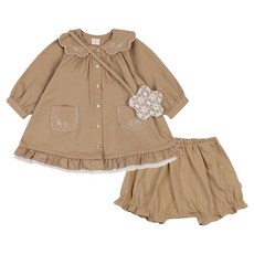 ETTOI 女童 Raylin 風衣式棉質洋裝