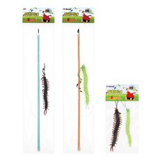 펫모닝 고양이 말랑지네 낚싯대 2종 + 리필 2종 세트, 그린, 다크브라운, 1세트