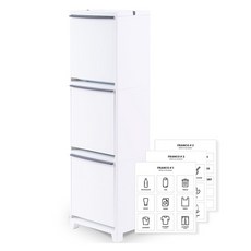 프랑코홈 스탠드 분리수거함 3단, 화이트