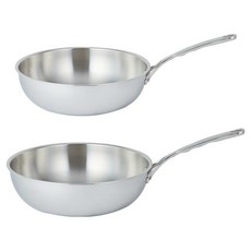 마스타쿠진 인덕션 퉁3중 스텐 궁중팬 세트 2개, 실버, 1세트, 28cm + 30cm