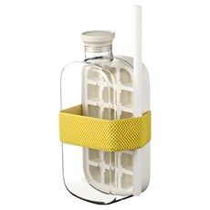 Edish 一鍵按壓冰塊水壺, 1個, 透明色 + 白色, 800ml