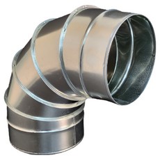 Duct Mall 高強度螺旋鍍鋅風管 90度彎頭, 1個