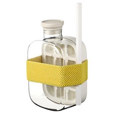 Edish 一鍵按壓冰塊水壺, 1個, 透明色 + 白色, 500ml