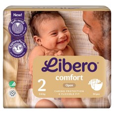 Libero 麗貝樂 Comfort 黏貼型尿布 3~6kg, 第2階段, 34片