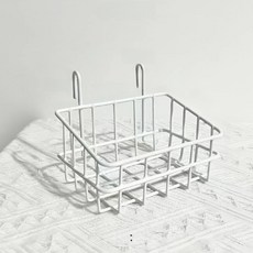 파르바 철제 무타공 선반형 행거 수납 걸이, 화이트