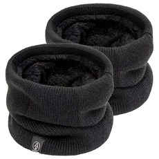 戶外針織圍脖, 2個, 黑色