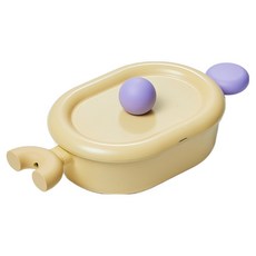 BetterFinger 電磁爐炊具 IH 橢圓形火鍋, 淺黃色, 1個, 24cm