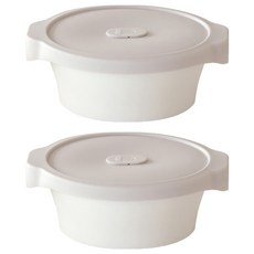 Iwooa Ongi 陶瓷微波爐湯碗, 2個, 現代米色