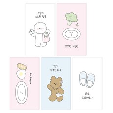 Dona與朋友們 今天一日小確幸迷你卡片 5款 x 20張套組, B款, 1套