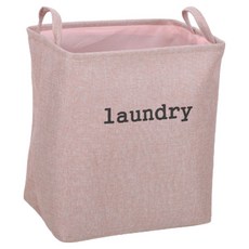 日常亮點 現代布藝折疊籃, 粉紅色