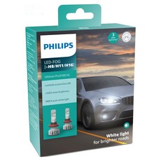 PHILIPS 飛利浦 台灣公司貨 Ultinon Pro5100全新銳鑽光LED頭燈第二代2入組 5800K+160%, HIR2, 1套