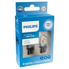 PHILIPS 飛利浦 台灣公司貨 Ultinon Pro7000 P21/5W雙芯白光方向燈, 1套, P21W