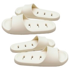 @HOME Luno 防滑低腳背浴室拖鞋, 2個, 奶油色