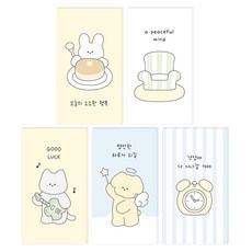 Dona與朋友們 今天一日小確幸迷你卡片 5款 x 20張套組, A款, 1套