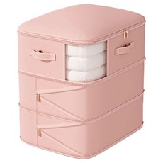 小麥購物 大容量可透視真空壓縮收納袋 L1442 粉色 3層, 1個, 1個裝